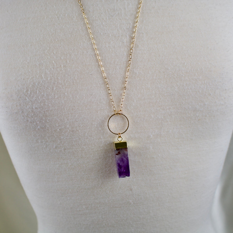 Nova // Amethyst Prism Necklace