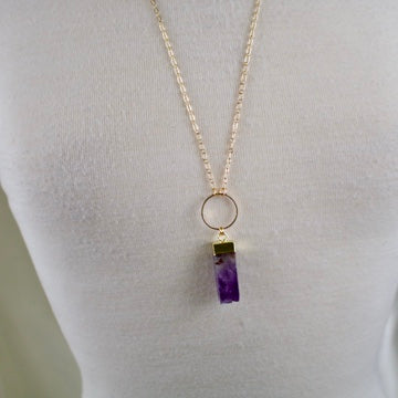 Nova // Amethyst Prism Necklace