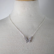 N4 - Rhinestone Butterfly Necklace