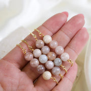 Quinn // Moonstone Bead Adjustable Bracelet