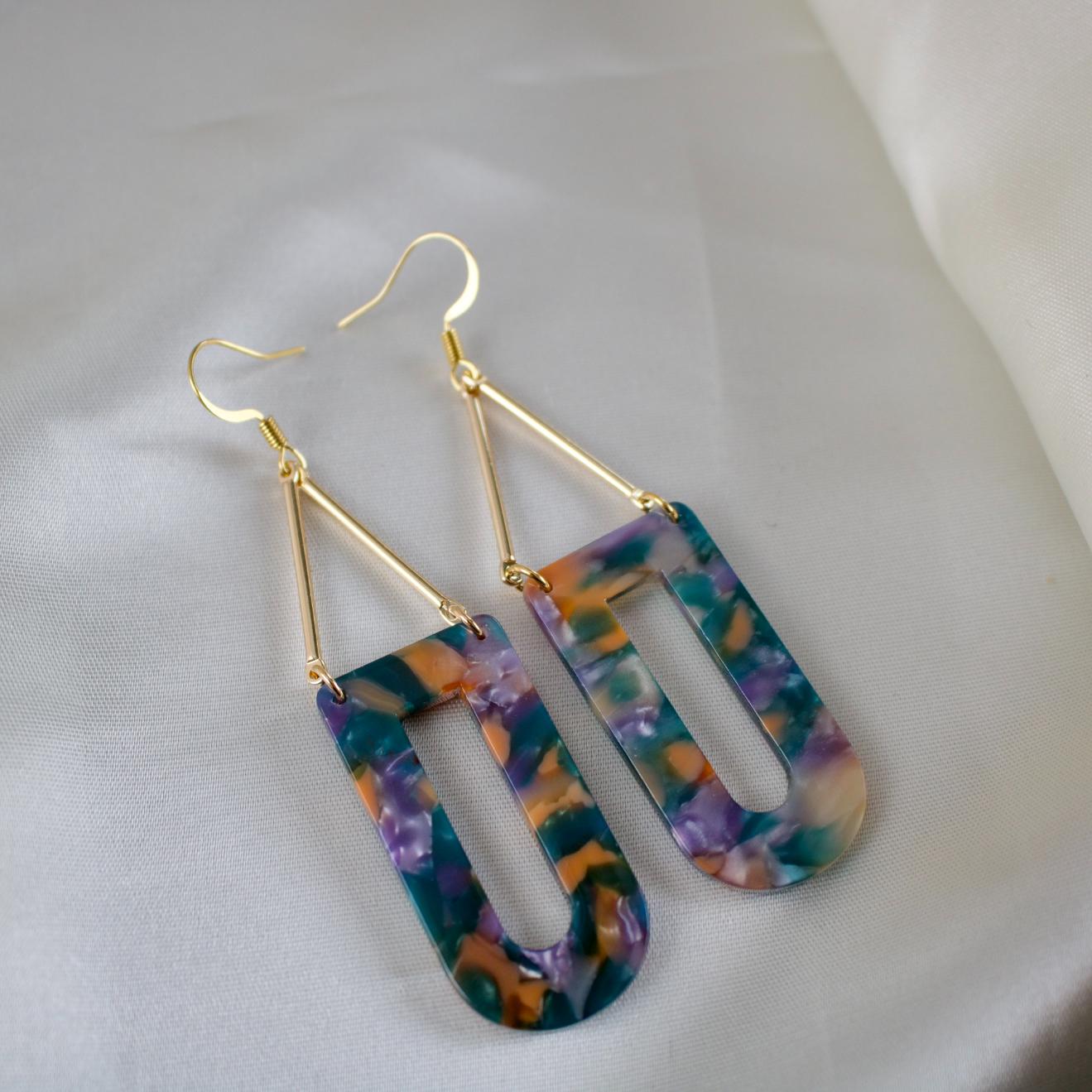 Tempo // Multicolour Acetate Earrings