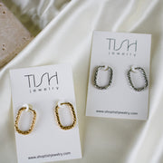 Bayley // Hammered Oval Hoop