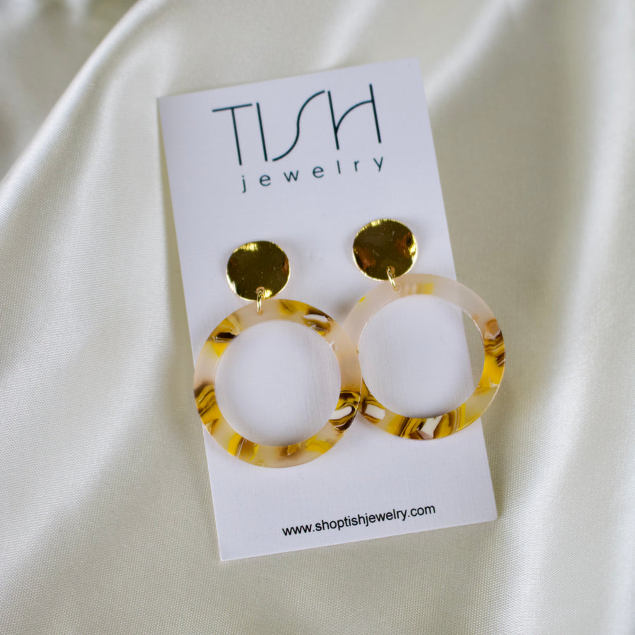 Delilah // Circular Acetate Earrings