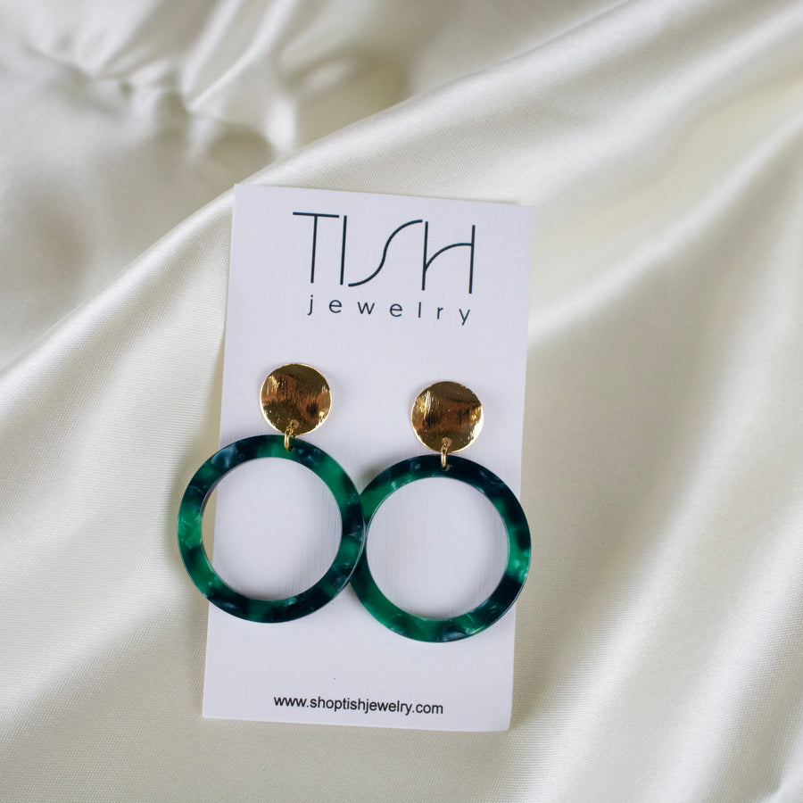 Delilah // Circular Acetate Earrings