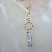 Joelle // White Shell Bar Necklace