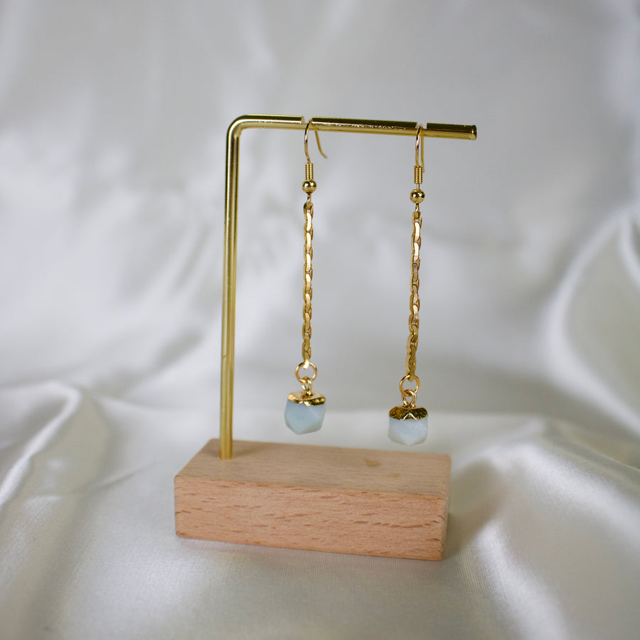 Zuri // Amazonite Charm Chainlink Earring