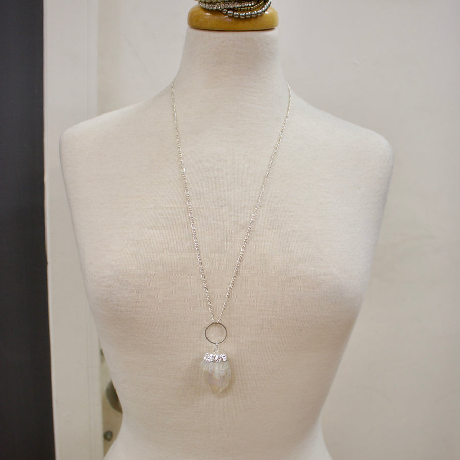 N001 - Chunky aura quartz necklace
