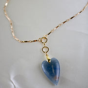 Serena // Blue Aventurine Heart Necklace