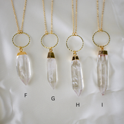 N019 - *imperfect* jumbo clear quartz crystal necklace