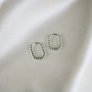 Boa // Beaded Texture Oval Hoops