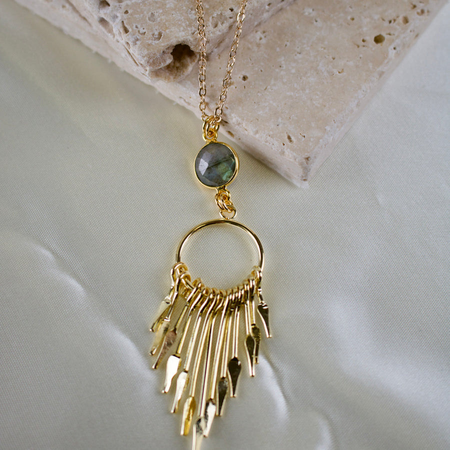 Grace // Labradorite Spike Necklace