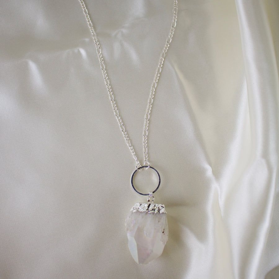 N001 - Chunky aura quartz necklace