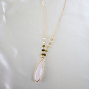 Anna // Quartz Teardrop Necklace