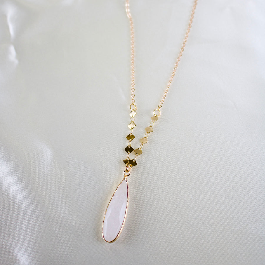 Anna // Quartz Teardrop Necklace