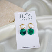 Theo // Round Acetate Earrings