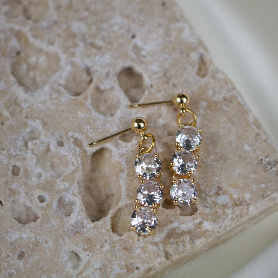 Sierra // Rhinestone Drop Earrings