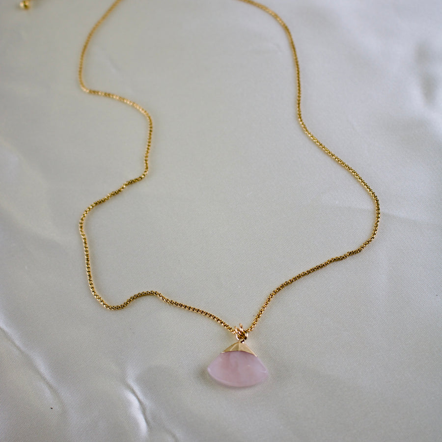 Remi // Adjustable Rose Quartz Necklace