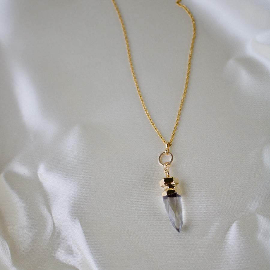 N010 - Clear Quartz Pendant Necklace