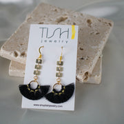 E19 - Tassel Earring on Square Chain