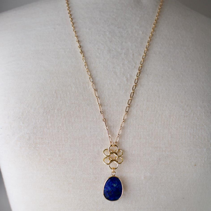 Oda // Lapis Lazuli Oval Pendant Necklace