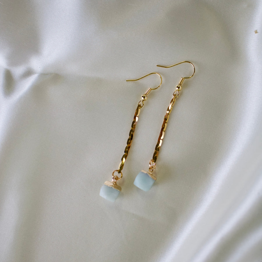 Zuri // Amazonite Charm Chainlink Earring
