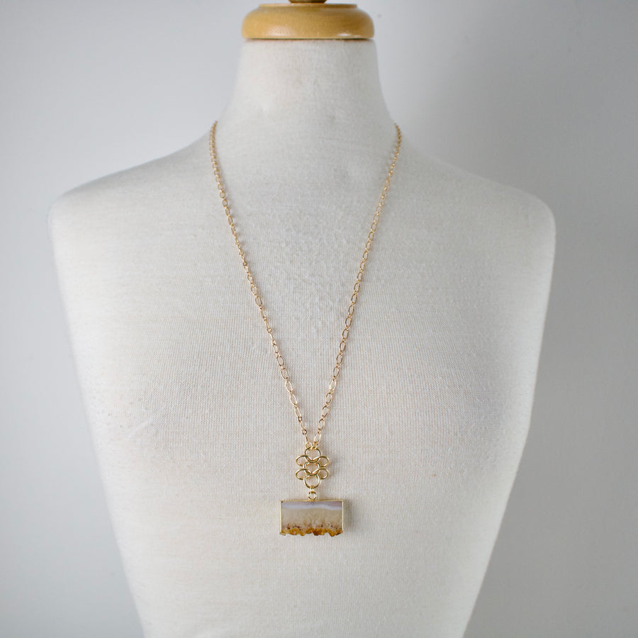 N1 - Citrine Slice Necklace