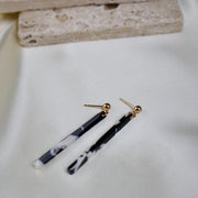 Pixie // Black & White Pillar Earrings