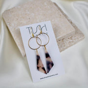 Liv // Blonde Tortoise Triangle Earrings