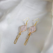 Toni // Rose Quartz Dangle Earrings