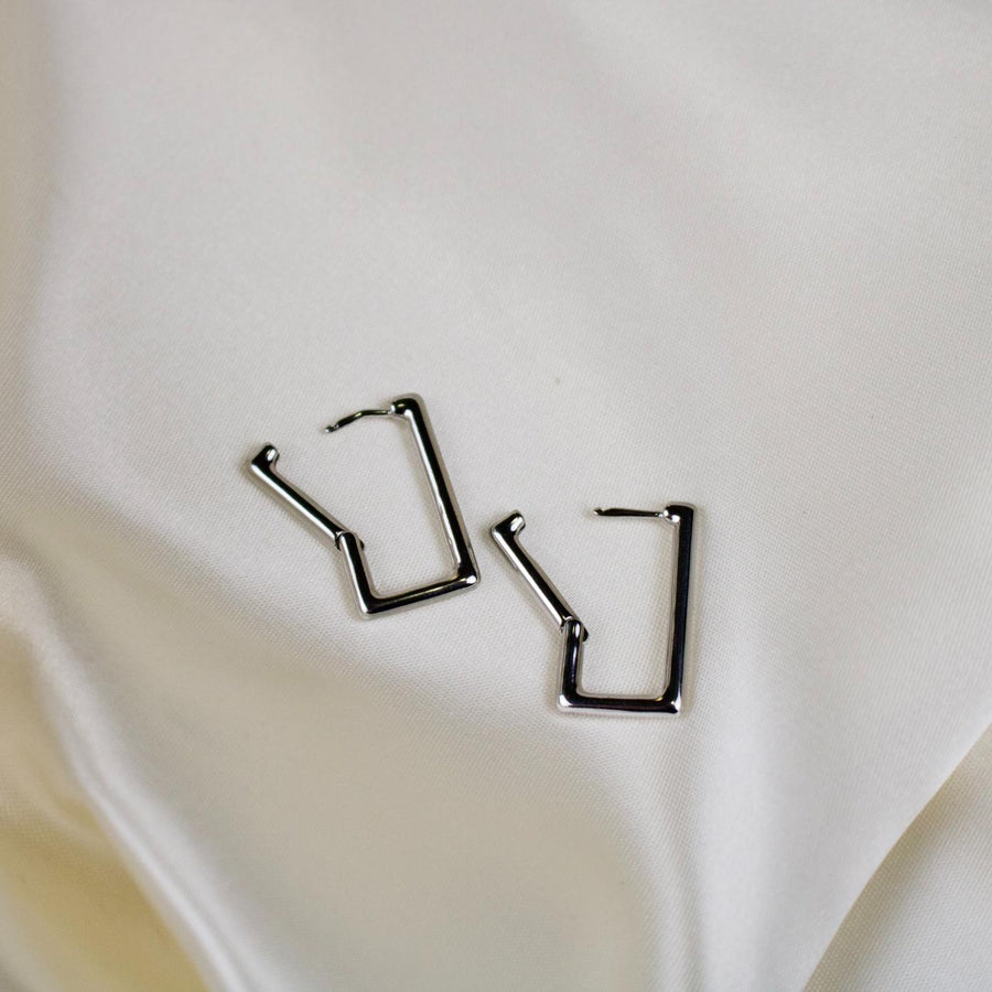 Romi // Rectangle Hoop Earrings