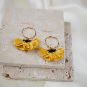 Jane // Golden Flower Petal Earrings