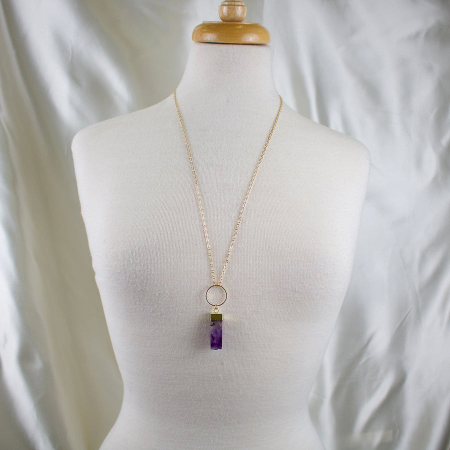 Nova // Amethyst Prism Necklace