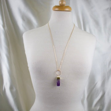 Nova // Amethyst Prism Necklace