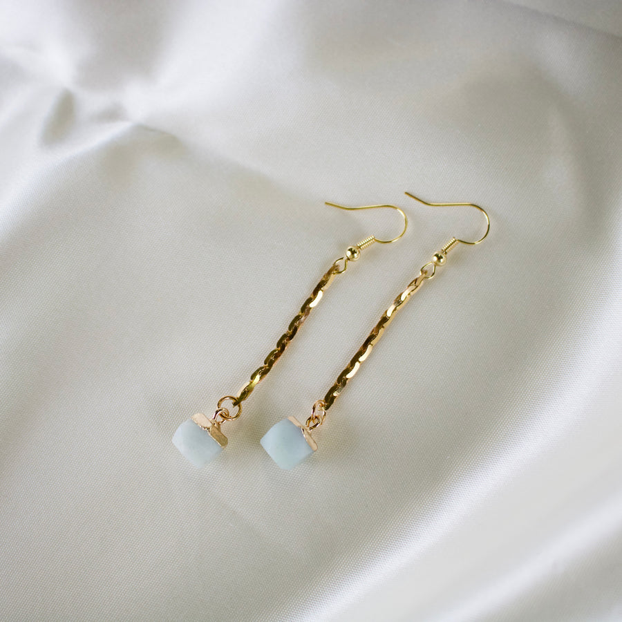 Zuri // Amazonite Charm Chainlink Earring