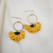 Jane // Golden Flower Petal Earrings