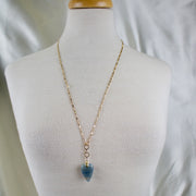 Serena // Blue Aventurine Heart Necklace