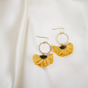 Jane // Golden Flower Petal Earrings