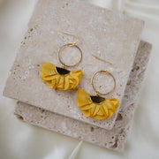 Jane // Golden Flower Petal Earrings