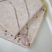 Suzie // Rose Quartz Charm Necklace