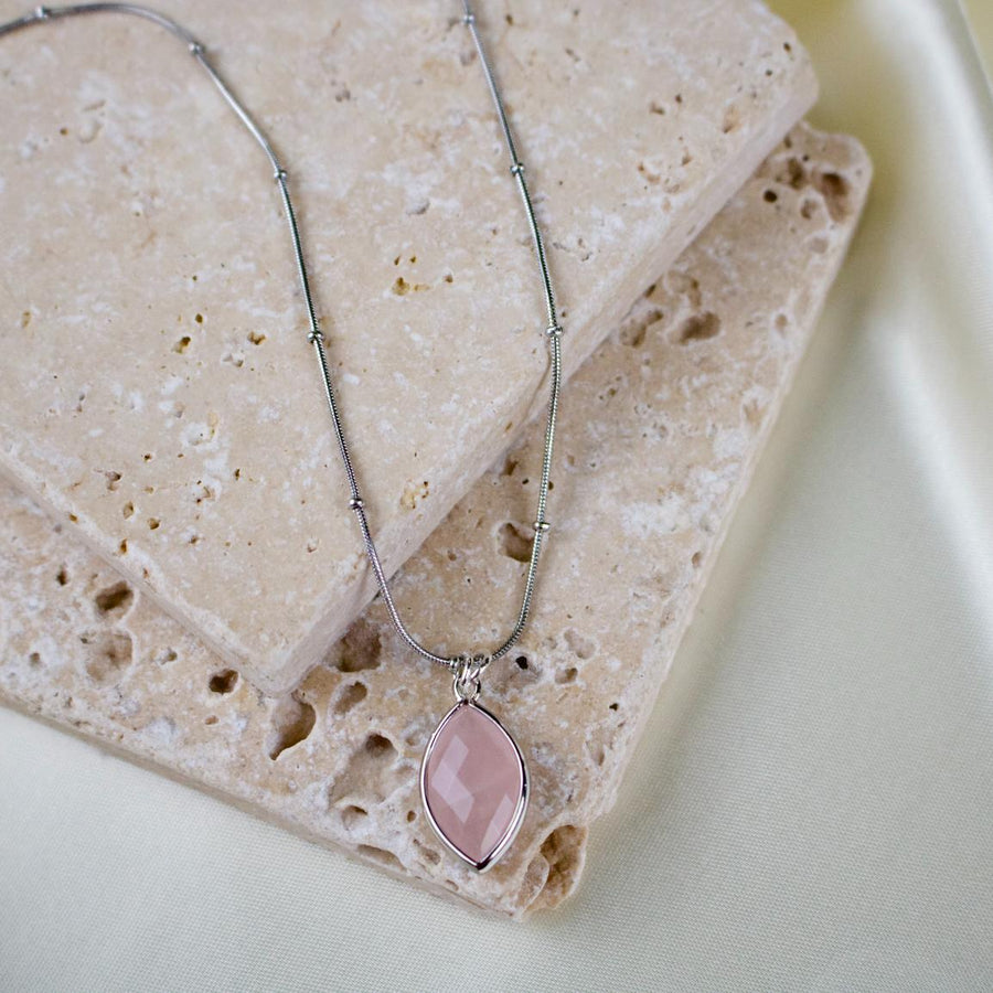 Suzie // Rose Quartz Charm Necklace