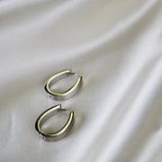 Cyprus // High Polished Chunky Flat Oval Hoop