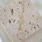 Rosa // Teardrop Quartz Pendant Necklace