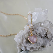 Celeste // Crystal Heart Necklace