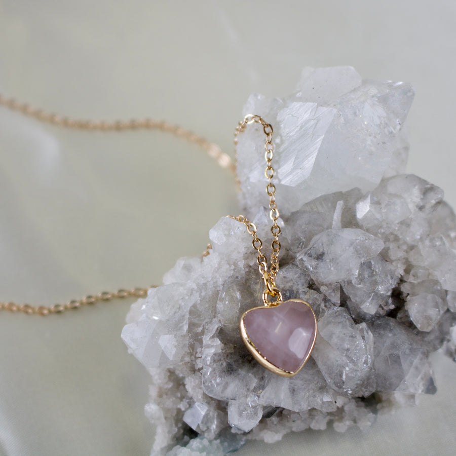 Celeste // Crystal Heart Necklace