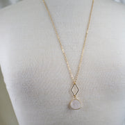 Rosa // Teardrop Quartz Pendant Necklace