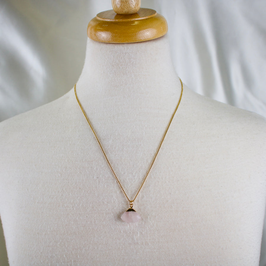 Remi // Adjustable Rose Quartz Necklace
