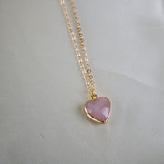 Celeste // Crystal Heart Necklace