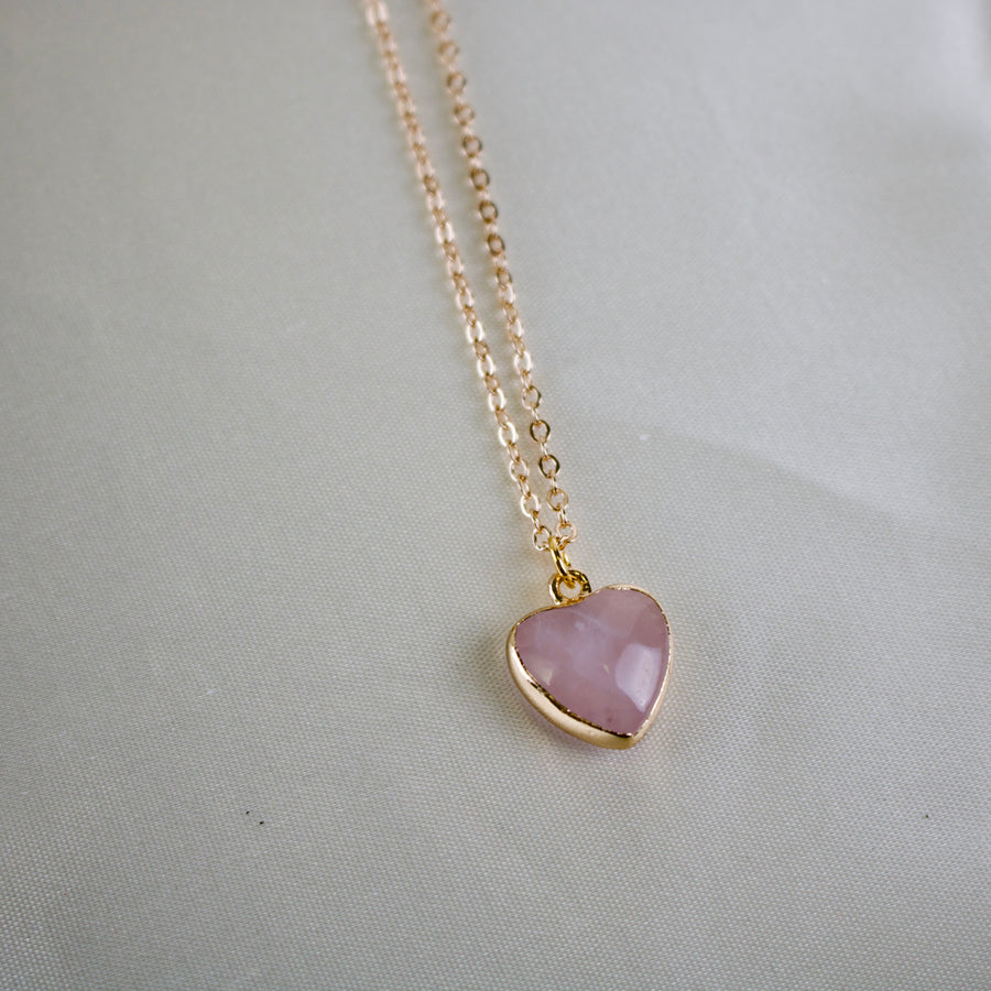 Celeste // Crystal Heart Necklace