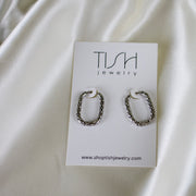 Bayley // Hammered Oval Hoop