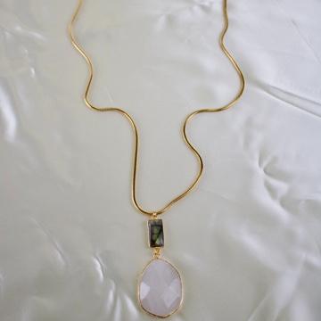 Lexi // Quartz & Labradorite Necklace